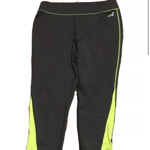 Bcg Athletic Training Leggings. Grey/Neon Yellow. Size : Small